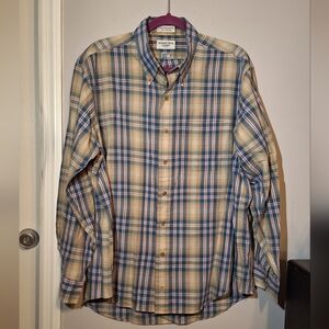 Hathaway House Classic Men's Multicolor Plaid Button-Down Long Sleeve Shirt
